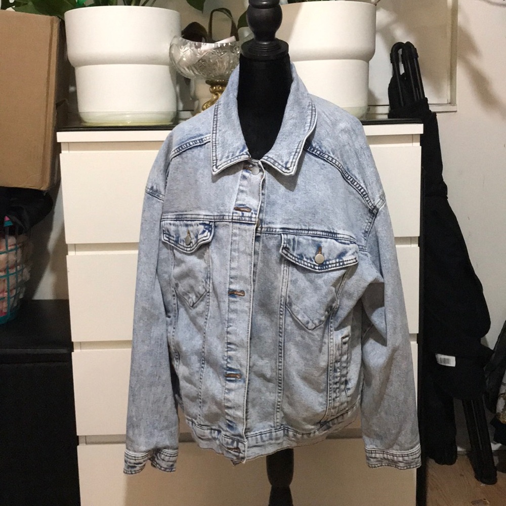 Plus size denim jacket